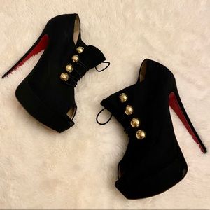 Auth. Christian Louboutin stiletto booties 38